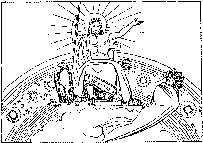Illustration: JUPITER SENDING THE EVIL DREAM TO AGAMEMNON.
