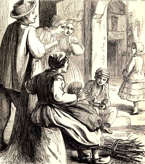 ING� TURNS BACK AT THE SIGHT OF HER POOR MOTHER.